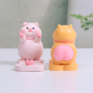 BONERUY Dynamic Lucky Pig Phone <b>Stand</b> Resin Tablet Holder Portable Gift For Desk Decoration - Product Image 2