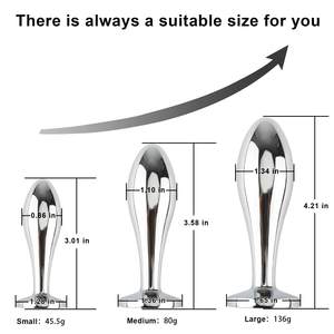 ชุดเครื่องประดับหรูหรา 3 ชิ้น สำหรับขยายรูทวารหนัก ของเล่นทางเพศสำหรับผู้ใหญ่ คริสตัลเพชร ขนาดเล็ก เซ็กซี่ โลหะ ฟีติช ปลั๊กทวารหนัก สำหรับชายและหญิง - Product Image 4