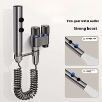 Robinet d'angle en acier inoxydable haute pression pour toilettes, pistolet de pulvérisation, robinet un entrée deux sorties pour usage domestique en salle de bain