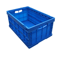 Caisse en plastique pliable et empilable à mailles perforées industrielles avec couvercle à charnières - Conception de boîte solide pour la logistique