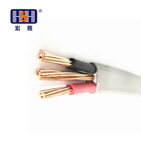 Câble flexible parallèle Hongsheng RVV 3 conducteurs 300/500V à âme en cuivre, isolation PVC, modèle 3*0.5-4 pour la construction