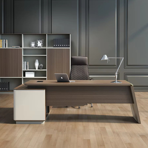 Mdf Minimalism quản lý điều hành nội thất văn phòng nhân viên bàn làm việc bằng gỗ dây điện quản lý cáp tổ chức dưới bàn - Product Image 1