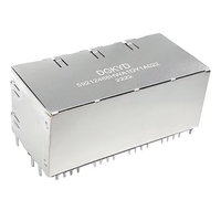 Módulo de Interfaz de Red RJ45 Cat3/5 Blindado Multipuerto 2x4 con Entrada Lateral Negra PBT Hembra 8P8C
