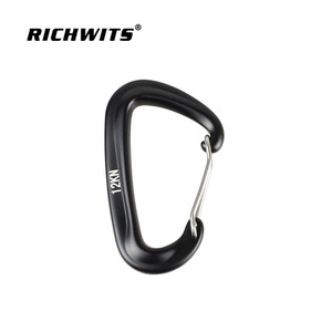 Mousqueton en aluminium aéronautique 7075 12KN à dégagement rapide, crochet à ressort pour l'escalade et l'hamac - Product Image 3