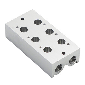 Base de collecteur de vanne solénoïde 3V110 avec bloc de vanne 3V210, siège de vanne 3V310 -2F-3F-5F, patins en caoutchouc et vis - Pièces pneumatiques - Product Image 2