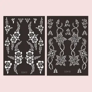 Factory Wholesale S3198-3221 Measuring Template Drawing Templates Plastic Templates Tattoo Stencil Henna Stencil Manufacture