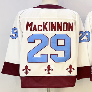 Maillots de hockey cousus pour hommes 29 MacKinnon 13 Nichushkin 88 <span class=keywords><strong>Martin</strong></span> Necas 92 Landeskog 21 Peter Forsberg 8 Cale Makar 19 Sakic - Product Image 5