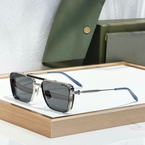 AKO Hera AKS-203 58-16-147 Occhiali da Sole <span class=keywords><strong>di</strong></span> Alta Qualità per Uomo e Donna, Design Classico Punk <span class=keywords><strong>di</strong></span> Lusso in Titanio UV400 con Scatola - Product Image 1