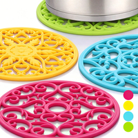 Lot de 3 dessous-de-plat en silicone antidérapants motif européen Eversoul Factory pour accessoires de cuisine