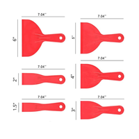 Épandeur en plastique de qualité industrielle et de bricolage de 6 pièces et ensemble de grattoir de couteau à mastic Packle Tool