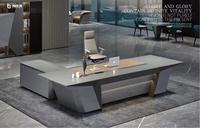 Offres Spéciales moderne blanc brillant haut de gamme PDG mobilier de bureau gestion d'entreprise à la mode grand bureau de directeur exécutif