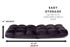 Comfy Kids Eggplant Color Memory Foam <strong>Floor</strong> <strong>Chair</strong> <strong>with</strong> <strong>Back</strong> <strong>Support</strong> for Gaming or Reading Thick <strong>Floor</strong> Cushion for Car Use - Product Image 5