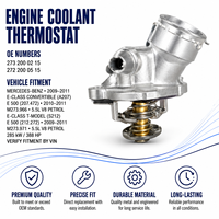 Termostato Automotriz para Mercedes Benz OE 2732000215 2722000515 Compatible con Clase E Convertible A207 E, Pieza de Repuesto Automotriz