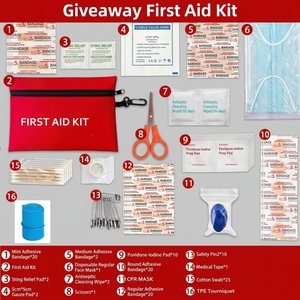 Mini Botiquín de Primeros Auxilios Personalizado con Logotipo para Regalos Promocionales, Botiquín Médico de Emergencia Portátil Pequeño para Viajes, Regalo Corporativo - Product Image 2
