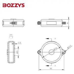 Bloqueo de válvula de compuerta de cilindro de Gas ABS de nailon plástico de seguridad de diseño semicircular de 64-127MM