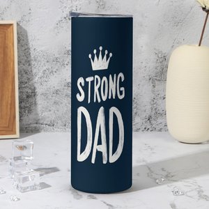 Vaso Térmico de Acero Inoxidable Strong Dad de 20oz con Aislamiento al Vacío y Diseño de Corona, Regalo para Padre - Product Image 4