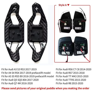 Palette de changement de vitesse SYPES pour <span class=keywords><strong>Audi</strong></span> A3 S3 RS3 A4 A4L A5 RS3 S4 RS4 A5 S5 S6 S7 RS6 RS5 RS 6 RS7 Q5 Q7 Palette de changement de vitesse personnalisée en fibre de carbone - Product Image 5