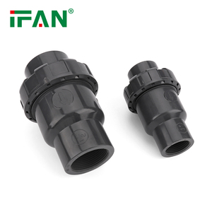 Vanne en plastique de chlorure de polyvinyle de prix usine IFAN <span class=keywords><strong>clapet</strong></span> <span class=keywords><strong>anti</strong></span>-<span class=keywords><strong>retour</strong></span> en <span class=keywords><strong>PVC</strong></span> égal PN10 PN16 vanne Union en <span class=keywords><strong>PVC</strong></span> - Product Image 2