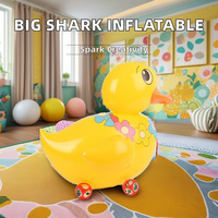 Canard gonflable mignon en PVC avec roues, décorations de fête et cadeaux d'anniversaire, jouets de voiture pour enfants
