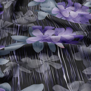 ผ้าถักลายริบเนื้อผ้ายืด 4 ทิศทาง โพลีเอสเตอร์ผสมสแปนเด็กซ์ ไม่ขัดผิว ลายดอกไม้ พิมพ์ลายตามสั่ง สำหรับชุดเดรส ผลิตภัณฑ์ใหม่ปี 2026 - Product Image 5