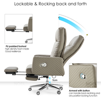 Chaise de bureau de direction de luxe moderne Guangdong, chaises de direction pour bureau, PU aluminium NOEL, chaise pivotante, bureau à domicile