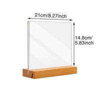Table de salle à manger assiette de Table en bois acrylique angle différent ajusté des deux côtés plaque d'affichage de remise Simple