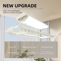 Séchoir à linge électronique LED pliable intelligent 35 kg avec chauffage et étagère à vêtements pour une utilisation moderne en intérieur (cuisine) et en extérieur