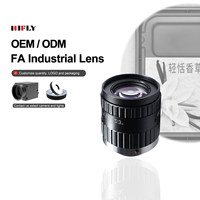 Objectif industriel HIFLY FA 16 mm 5MP 2/3'' à focale fixe, manuel, grande ouverture pour caméra de vision industrielle