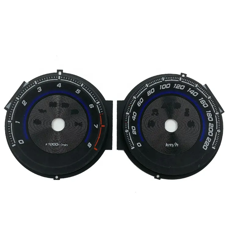 Customized Auto Digital Cluster Dial Good Light Transmission PC Faceplate For Instruments