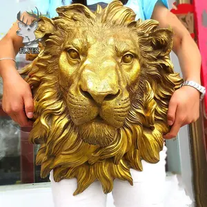 Wall decoration smaller size bronze lion head statue cheaper price bronze lion head