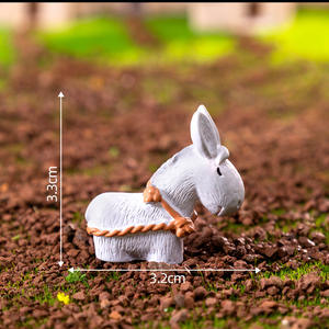 Nouveaux modèles résine jardin personnalisé réaliste tirer <span class=keywords><strong>moulin</strong></span> âne Figurine jouet ferme Animal Miniature bricolage paysage décoration - Product Image 4