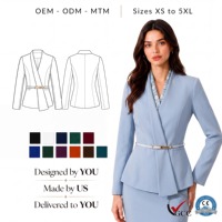 Conjunto de Dos Piezas de Poliéster en Varios Colores para Mujer, Trajes Profesionales para Oficina, Ejecutivas, Carrera, Imagen Corporativa