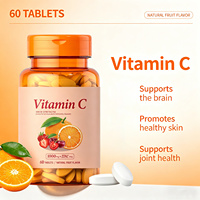 Comprimés de Vitamine C et Zinc à l'Orange Marque Blanche – Complément Alimentaire Quotidien Herbal pour l'Immunité et la Santé de la Peau chez l'Adulte – 60 Comprimés