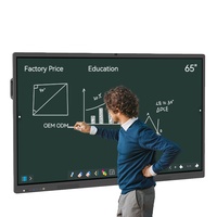 Tableau numérique d'enseignement 4K UHD Android 16 Google EDLA, écran d'éducation intelligent multi-touch avec diffusion sans fil pour centre de formation