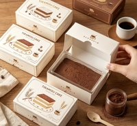Boîte d'emballage personnalisée pour desserts, en papier alimentaire, pour pâtisseries, gâteaux, friandises, boulangerie, à emporter, mousse, boîte cadeau