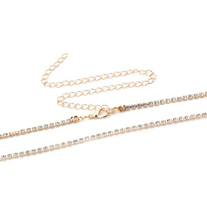 Nicute-Cadena de cintura en capas con diamantes de imitación para mujer y niña, cinturón, <span class=keywords><strong>disfraz</strong></span> de playa de verano, joyería corporal de cristal - Product Image 2