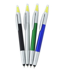 Bolígrafo 3 en 1 con Logotipo Personalizado, Lápiz Óptico y Resaltador, Retráctil, Tinta Negra Media, Impresión en Serigrafía, Regalo Promocional al por Mayor - Product Image 5