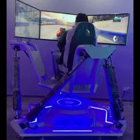 Популярный 3-экранный VR-симулятор вождения автомобиля с обзором 360 градусов, 9D-игра для взрослых, VR-парк, гоночный симулятор для торговых центров, металл, стекловолокно