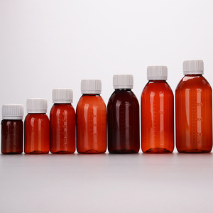 ขวดพลาสติก PET สีเหลืองอำพันขนาด 150 มล. สำหรับบรรจุยาน้ำเชื่อม<span class=keywords><strong>แก้</strong></span><span class=keywords><strong>ไอ</strong></span> พร้อมฝาเกลียวแบบมีขีดบอกปริมาตร สำหรับบรรจุยาเหลวแบบรับประทาน ขายส่งแบบ OEM - Product Image 4