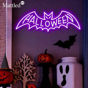 Enseigne néon LED d'horreur pour Halloween, lampe néon en silicone et acrylique rouge sang, idéale pour la décoration murale de maisons hantées, fêtes, bars et chambres. - Product Image 5
