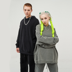 BE 380gsm Loose Washed French Terry Pullover Sudadera con capucha Hombres Custom Hoodi - Product Image 5