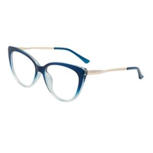 Retro uomo <span class=keywords><strong>s</strong></span> e donna <span class=keywords><strong>s</strong></span> <span class=keywords><strong>Cat</strong></span> <span class=keywords><strong>Eye</strong></span> Tr90 metallo primavera gambe occhiali Anti blu luce montatura occhiali - Product Image 3