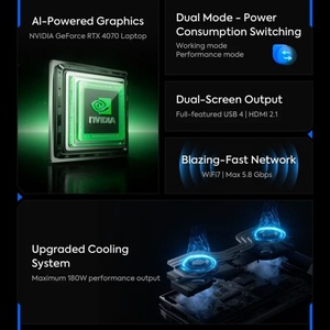 อะตอมแมน เกมมิ่ง มินิพีซี G7 Ti คอร์ I9 14900HX NVIDIA RTX 4070 8G GDDR6 2xDDR5 USB4 Win11 เดสก์ท็อป คอมพิวเตอร์สำหรับเกมเมอร์ เวิร์กสเตชัน WiFi7 - Product Image 4