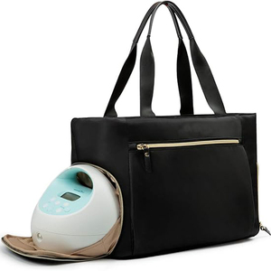 Sac de transport pour tire-lait et couches avec compartiment pour ordinateur portable 15 pouces, compatible avec la plupart des tire-laits, sac de voyage portable - Product Image 1