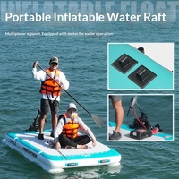 Radeau de pêche gonflable, plateforme flottante portable pour l'eau