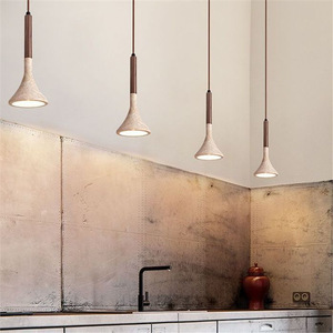 Wabi-sabi phong cách travertine hiện đại mặt dây đèn tốt nhất thiết kế trang trí ánh sáng cổ điển cạnh giường ngủ dung nham Đèn đá. - Product Image 4