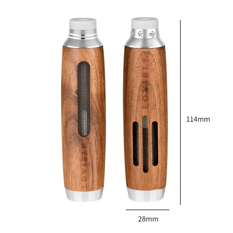 Lovisle Tech New Arrivals Car Ashtray Auto Ashtray Cigar Electronic Cigarette Wooden Lighter USB Rechargeable with Drop Trash