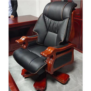 2025 Luxus Klassischer Executive <span class=keywords><strong>Chair</strong></span> Neuer Büro-Freizeit-Liegestuhl aus echtem Leder Moderner elektrischer Sperrholz-Executive <span class=keywords><strong>Chair</strong></span> - Product Image 5