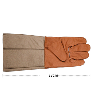 <b>Leather</b> Safety Gloves <b>Wrist</b> Length Yellow <b>Cuff</b> Plain Style Eco-Friendly Touchscreen Casual Use Winter Thermal Protection - Product Image 4