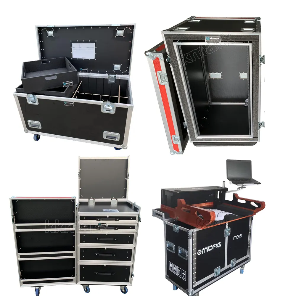 KKMark Custom DJ Mixer Flip Utility Rack Speaker Light Case Plasma TV Case Video Production Flight Road Case